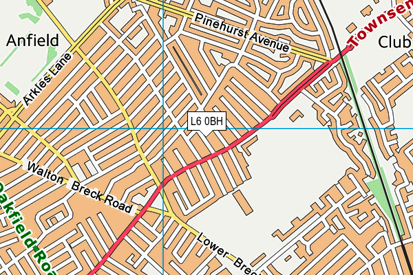 L6 0BH map - OS VectorMap District (Ordnance Survey)