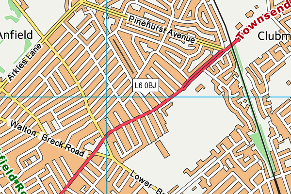 L6 0BJ map - OS VectorMap District (Ordnance Survey)