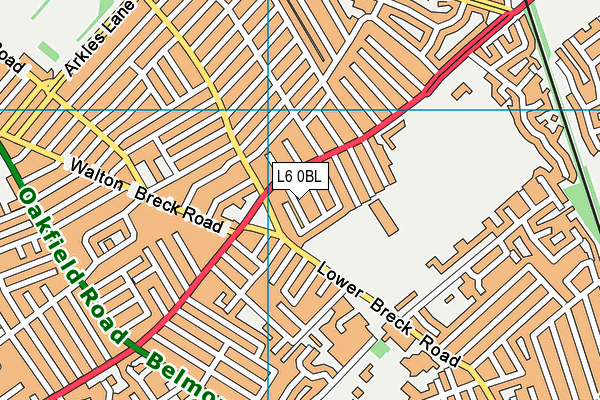 L6 0BL map - OS VectorMap District (Ordnance Survey)
