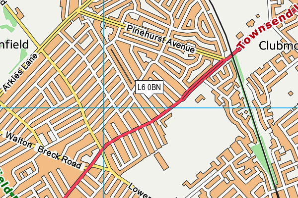L6 0BN map - OS VectorMap District (Ordnance Survey)