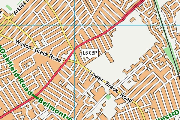 L6 0BP map - OS VectorMap District (Ordnance Survey)