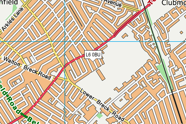 L6 0BU map - OS VectorMap District (Ordnance Survey)