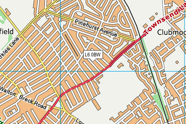 L6 0BW map - OS VectorMap District (Ordnance Survey)