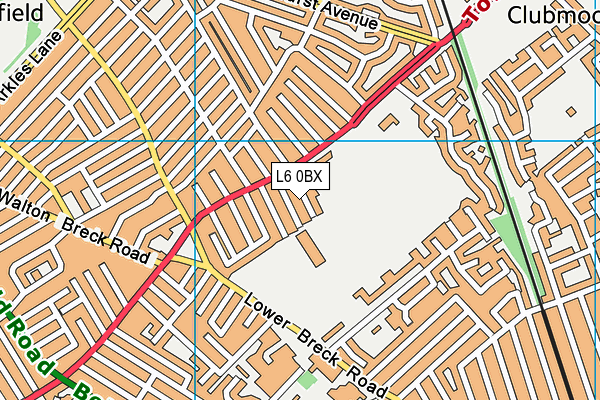 L6 0BX map - OS VectorMap District (Ordnance Survey)