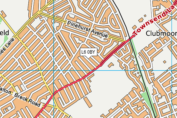 L6 0BY map - OS VectorMap District (Ordnance Survey)