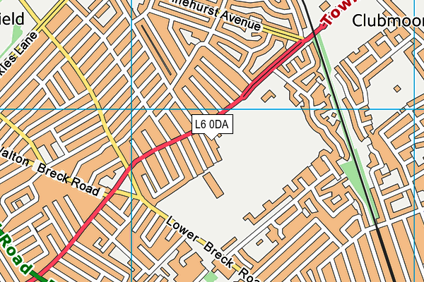 L6 0DA map - OS VectorMap District (Ordnance Survey)