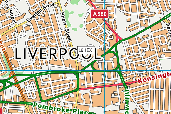 L6 1EX map - OS VectorMap District (Ordnance Survey)