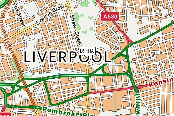 L6 1HA map - OS VectorMap District (Ordnance Survey)