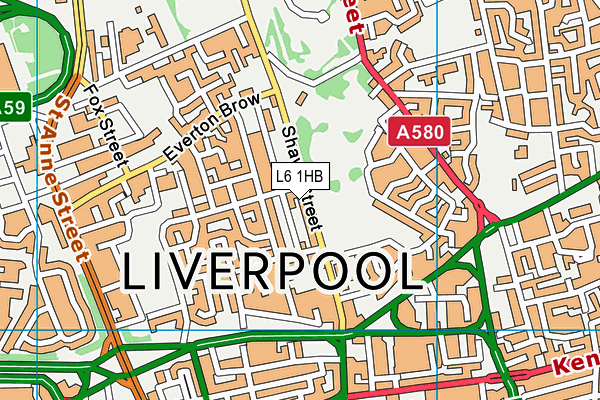 L6 1HB map - OS VectorMap District (Ordnance Survey)