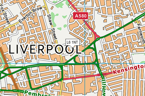 L6 1NT map - OS VectorMap District (Ordnance Survey)