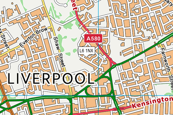 L6 1NX map - OS VectorMap District (Ordnance Survey)