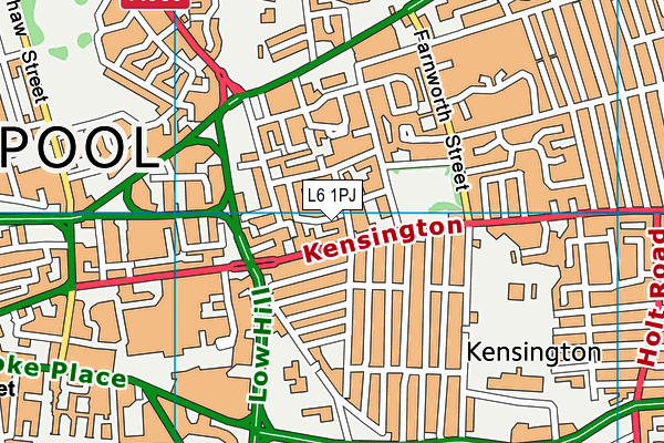 L6 1PJ map - OS VectorMap District (Ordnance Survey)