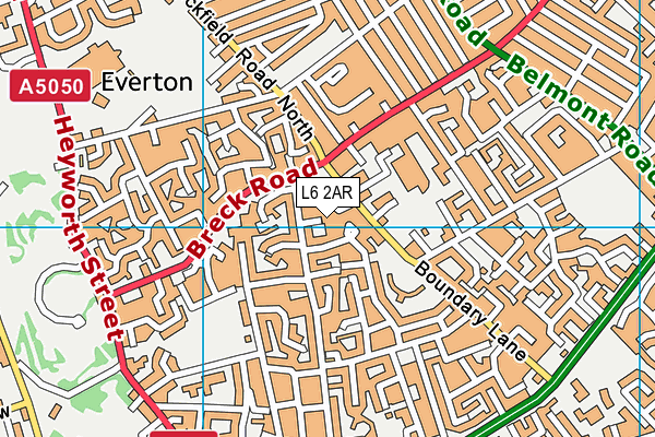 L6 2AR map - OS VectorMap District (Ordnance Survey)