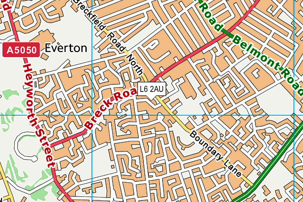 L6 2AU map - OS VectorMap District (Ordnance Survey)