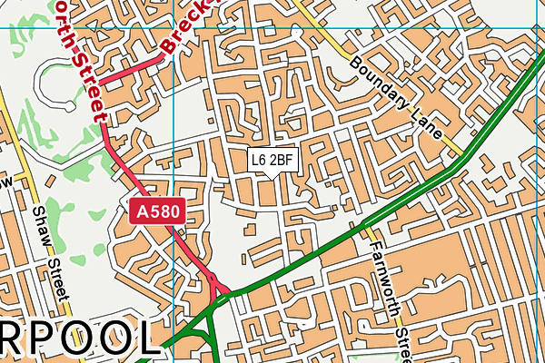 L6 2BF map - OS VectorMap District (Ordnance Survey)