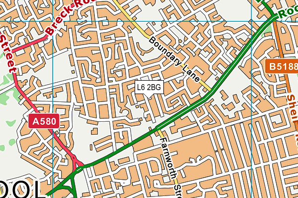 L6 2BG map - OS VectorMap District (Ordnance Survey)