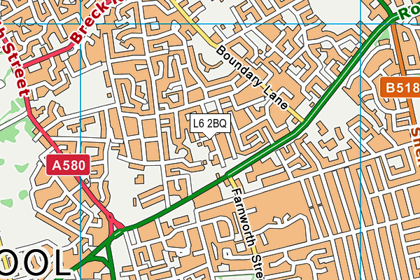 L6 2BQ map - OS VectorMap District (Ordnance Survey)