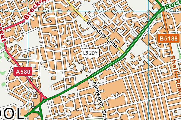 L6 2DY map - OS VectorMap District (Ordnance Survey)