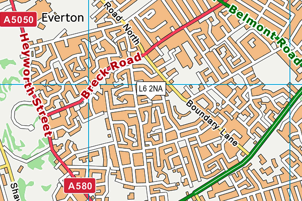 L6 2NA map - OS VectorMap District (Ordnance Survey)