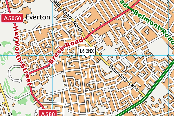 L6 2NX map - OS VectorMap District (Ordnance Survey)