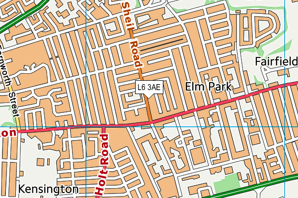 L6 3AE map - OS VectorMap District (Ordnance Survey)