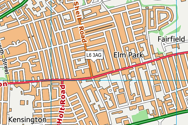 L6 3AG map - OS VectorMap District (Ordnance Survey)