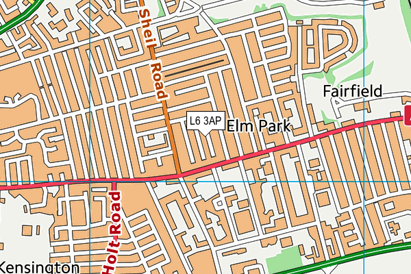 L6 3AP map - OS VectorMap District (Ordnance Survey)