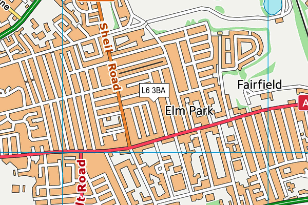 L6 3BA map - OS VectorMap District (Ordnance Survey)