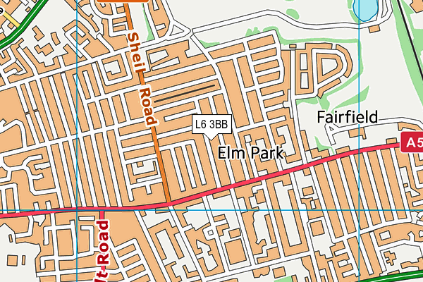 L6 3BB map - OS VectorMap District (Ordnance Survey)