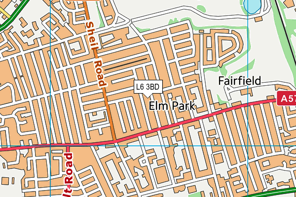 L6 3BD map - OS VectorMap District (Ordnance Survey)