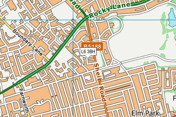 L6 3BH map - OS VectorMap District (Ordnance Survey)