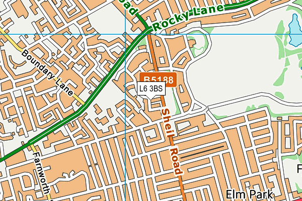 L6 3BS map - OS VectorMap District (Ordnance Survey)