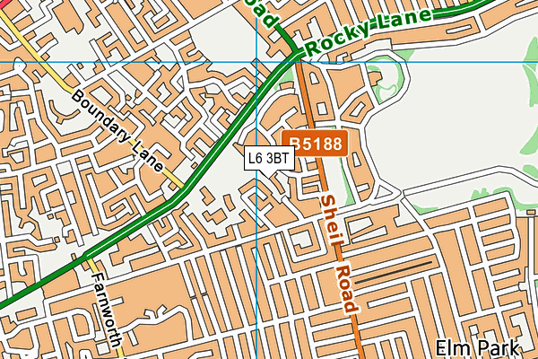 L6 3BT map - OS VectorMap District (Ordnance Survey)