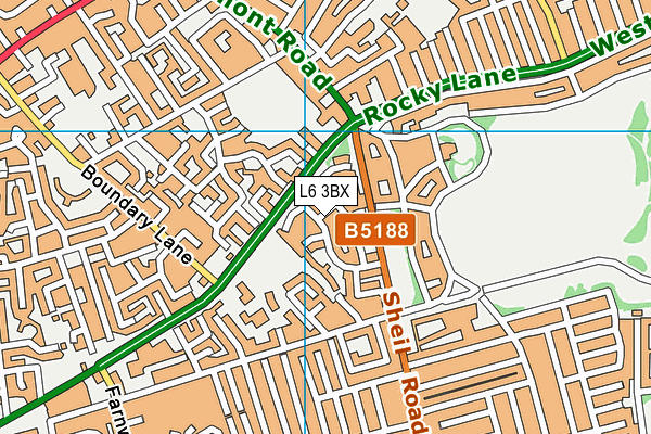 L6 3BX map - OS VectorMap District (Ordnance Survey)
