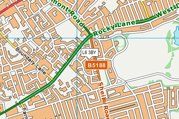 L6 3BY map - OS VectorMap District (Ordnance Survey)