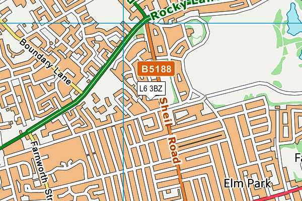 L6 3BZ map - OS VectorMap District (Ordnance Survey)