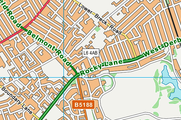 L6 4AB map - OS VectorMap District (Ordnance Survey)