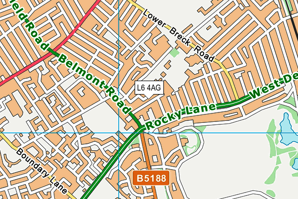 L6 4AG map - OS VectorMap District (Ordnance Survey)