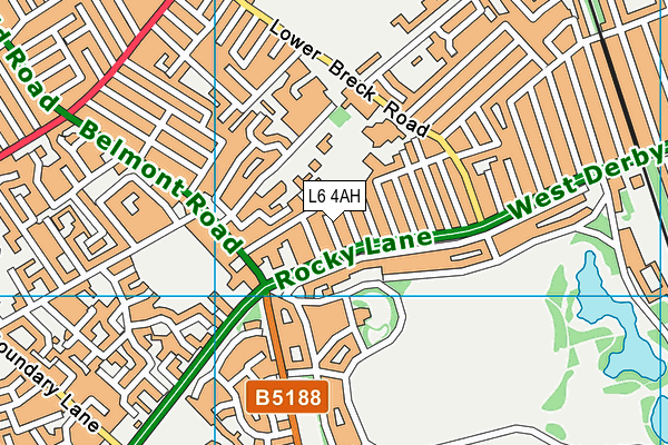 L6 4AH map - OS VectorMap District (Ordnance Survey)