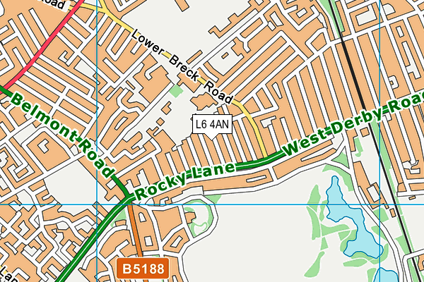 L6 4AN map - OS VectorMap District (Ordnance Survey)