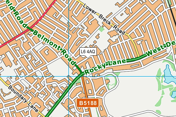 L6 4AQ map - OS VectorMap District (Ordnance Survey)