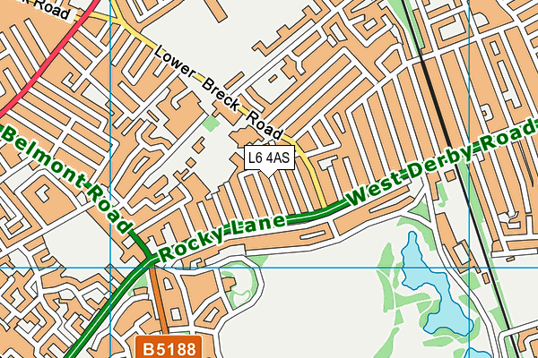 L6 4AS map - OS VectorMap District (Ordnance Survey)