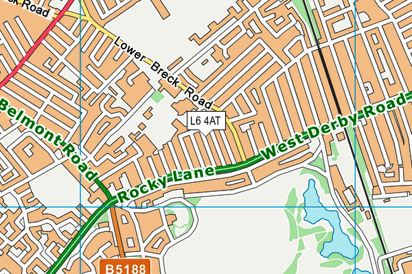 L6 4AT map - OS VectorMap District (Ordnance Survey)