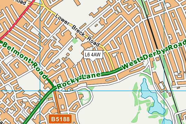 L6 4AW map - OS VectorMap District (Ordnance Survey)