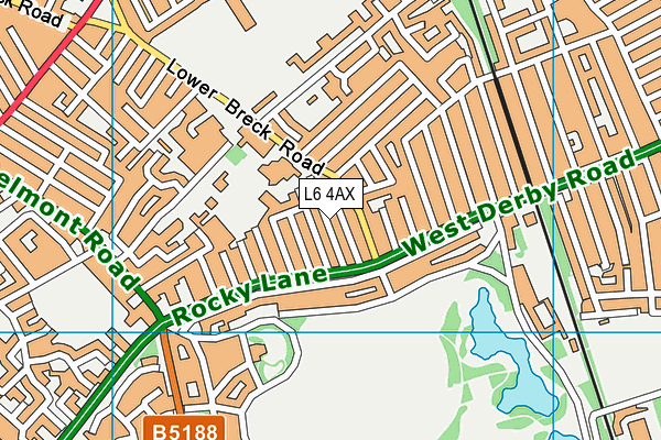 L6 4AX map - OS VectorMap District (Ordnance Survey)