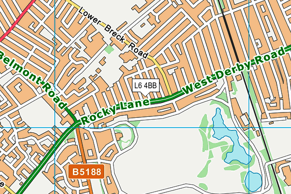 L6 4BB map - OS VectorMap District (Ordnance Survey)