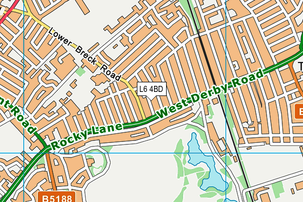 L6 4BD map - OS VectorMap District (Ordnance Survey)