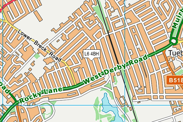 L6 4BH map - OS VectorMap District (Ordnance Survey)