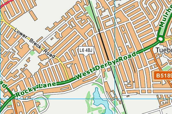 L6 4BJ map - OS VectorMap District (Ordnance Survey)