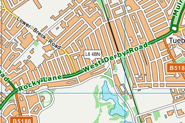 L6 4BN map - OS VectorMap District (Ordnance Survey)
